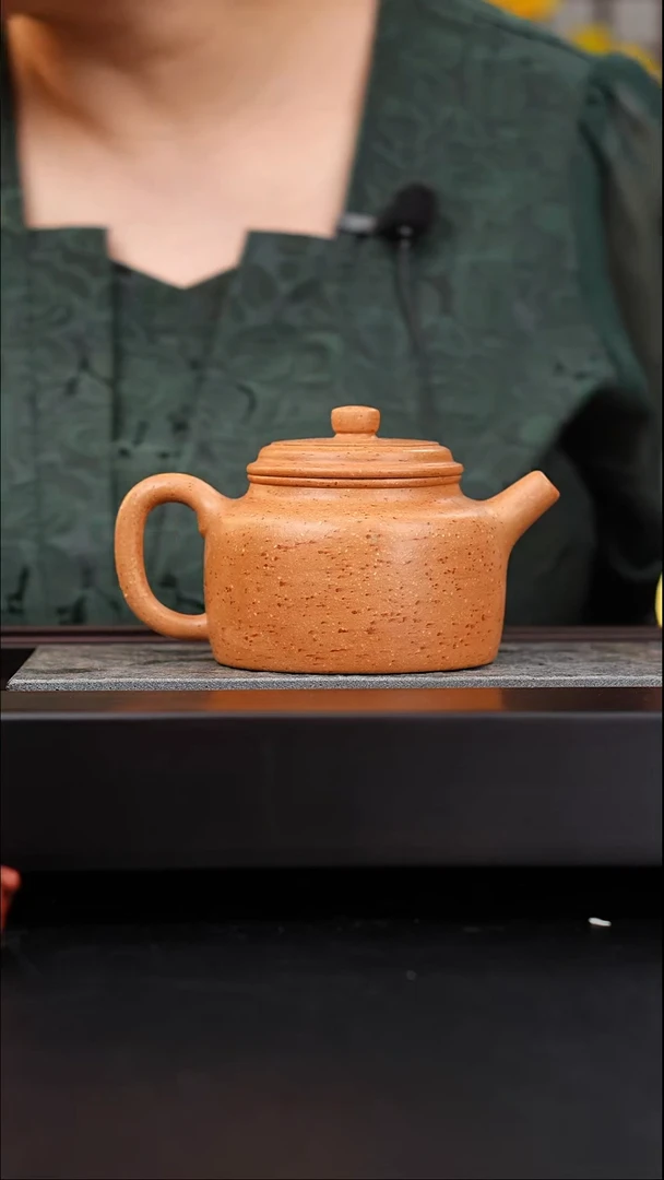 茶壶紫砂陈佳欢全手工葵黄朱泥德钟300cc