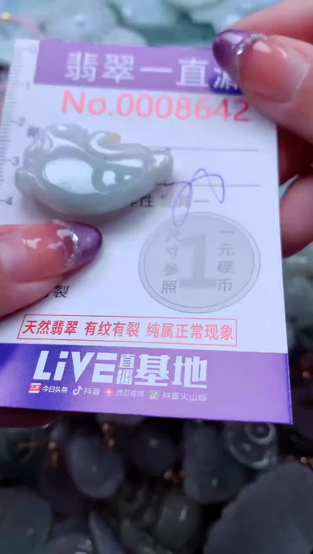 翡翠未镶嵌吊坠(不含链)8642