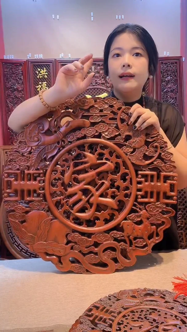 香樟木木雕款58厘米家字
