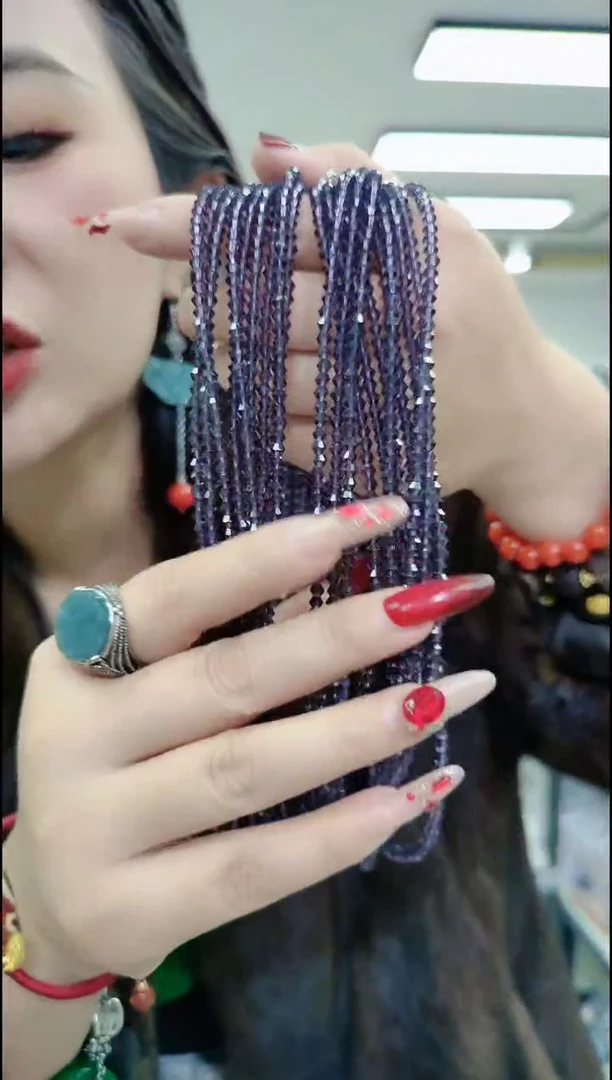 【闪购商品】水晶颈饰合金0847 紫水晶万能链