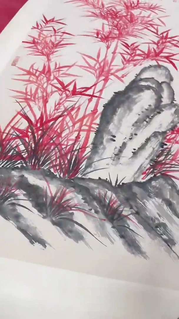 书法1-4-22启老师红竹国画作品  mgw