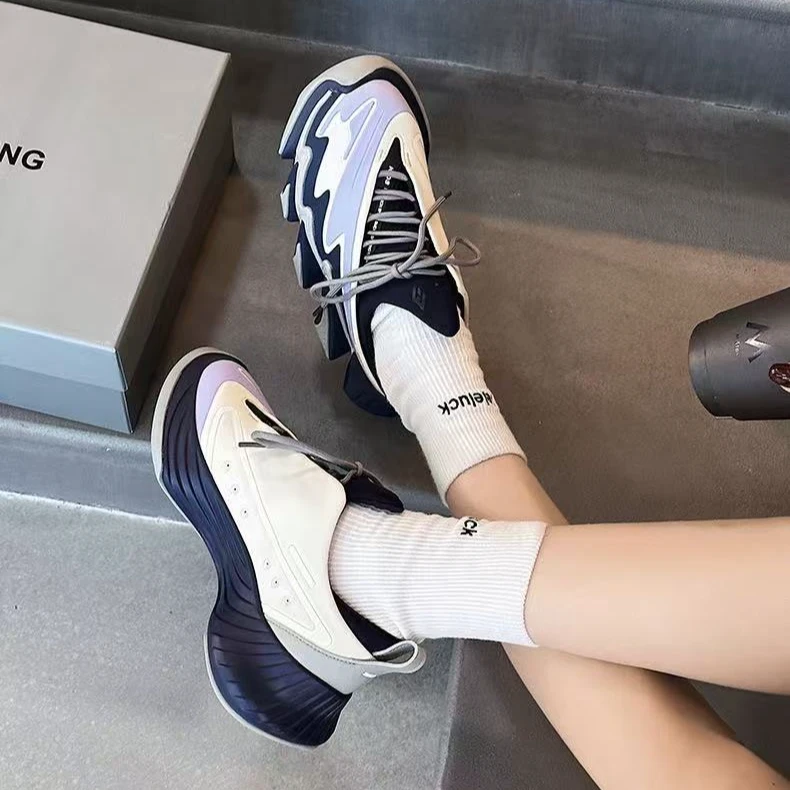 DAJINDM大码定制女鞋40-43新款个性撞色老爹鞋