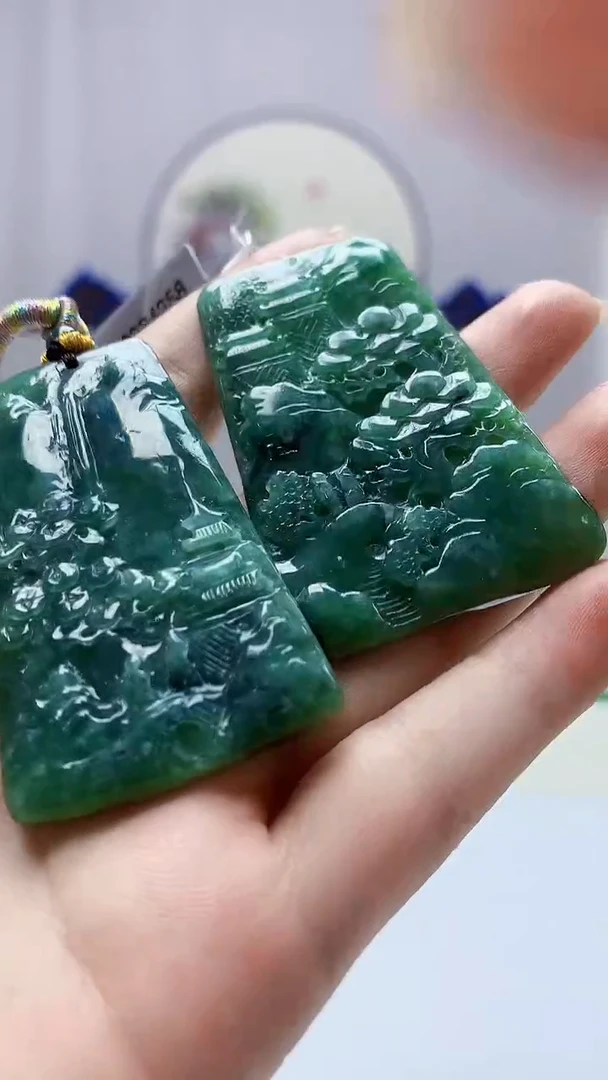 定制翡翠未镶嵌5145ms-毛货181山水