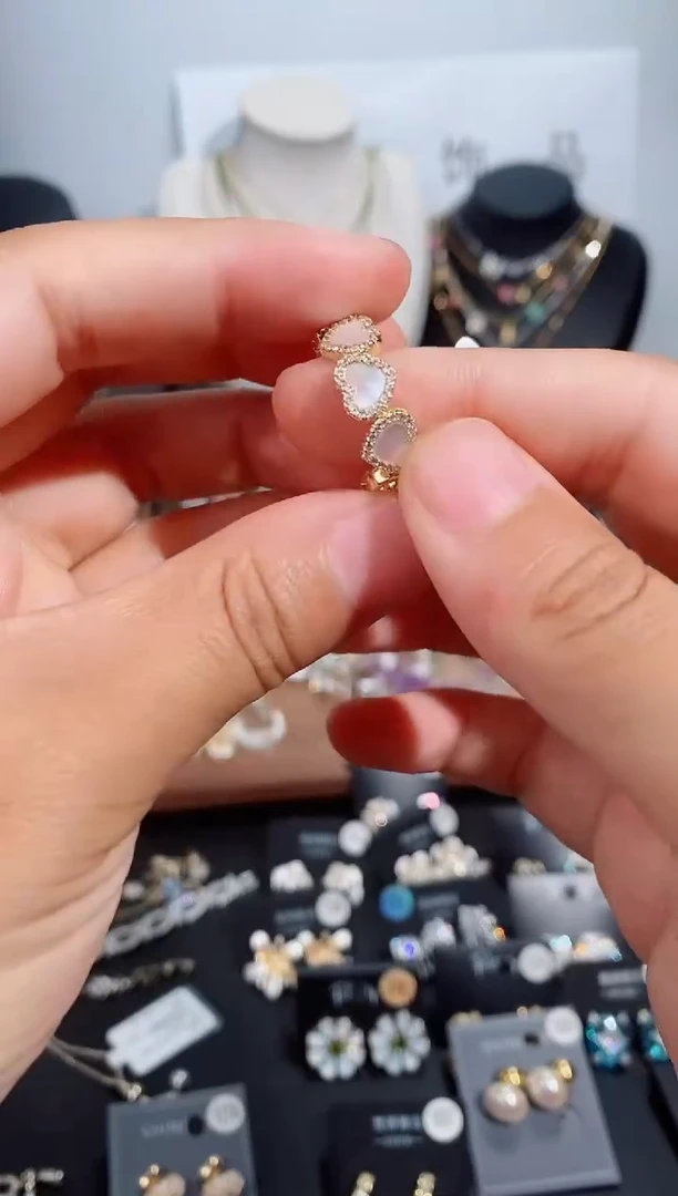 铜合金无925银戒指7567