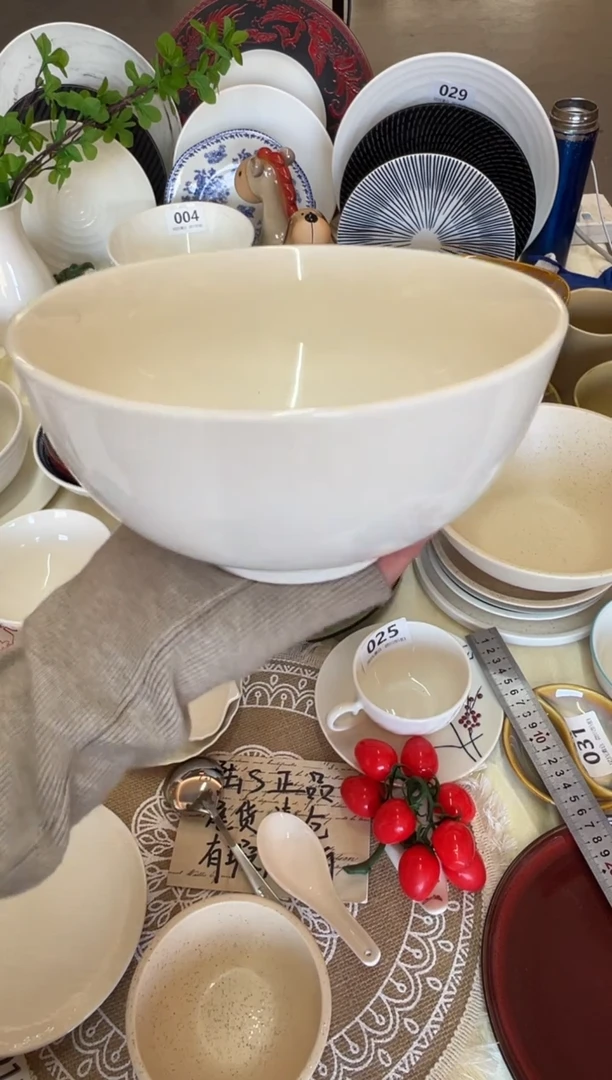 新骨瓷085瑕疵 暖白 8寸 高 脚碗 面碗汤碗