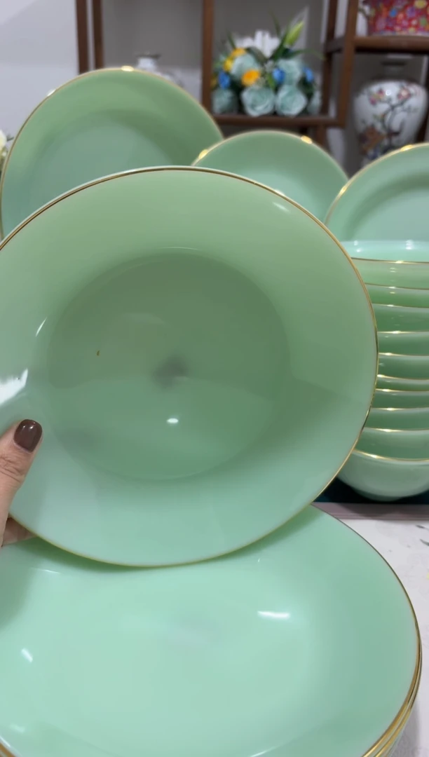8英寸深盘10个  玉瓷【贝美】