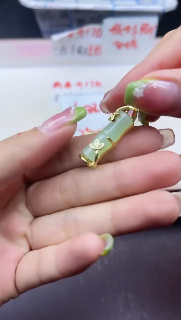 【闪购商品】和田玉配件未镶嵌晴水竹节Y1707 2个