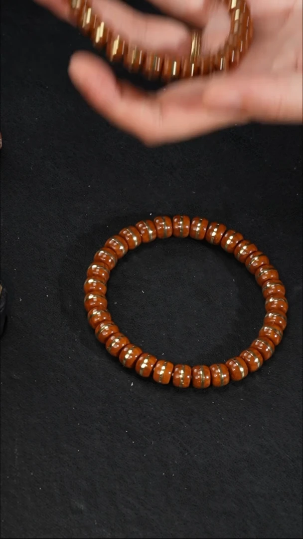 手串紫金鼠鼠尖纯肉金腰带9*6.8mm