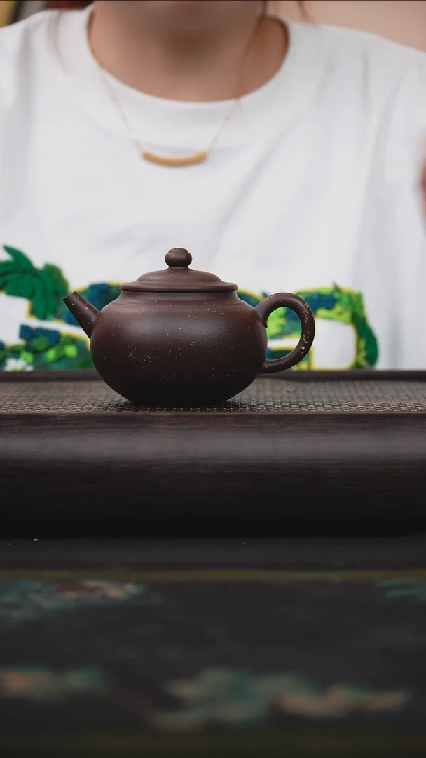 茶壶紫砂老紫泥 铺砂 汲古