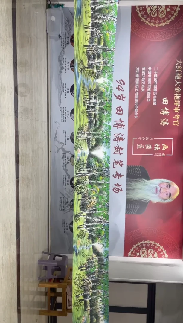 国画田博涛白桦林