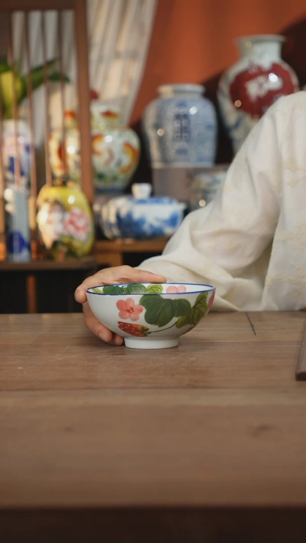 瓷片 景德镇设计师釉下手绘陶瓷餐具