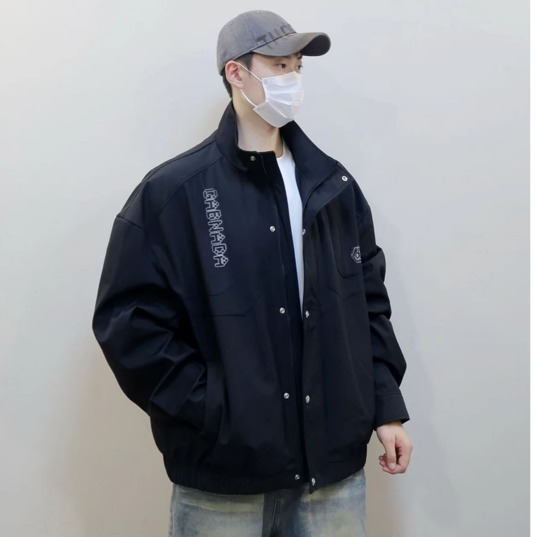 加肥加大飞行夹克男春秋新款潮流美式重工复古休闲宽松外套PX005