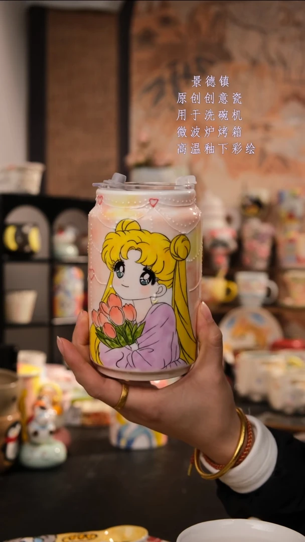 摆件陶旺的可以陶瓷手工手绘设计师款