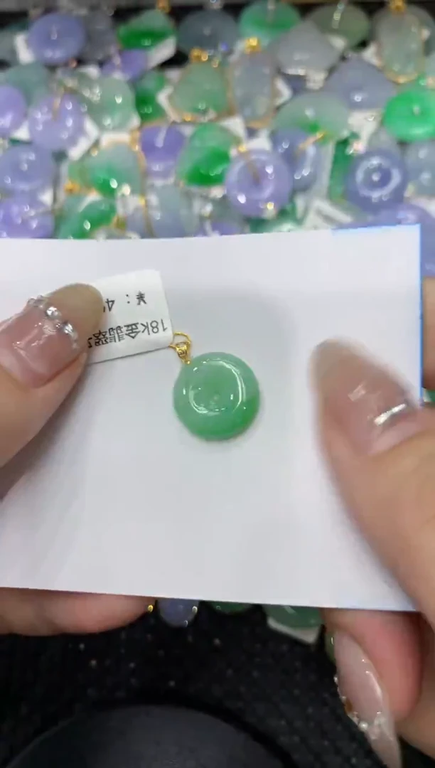 【闪购商品】翡翠颈饰18K金镶嵌222222222