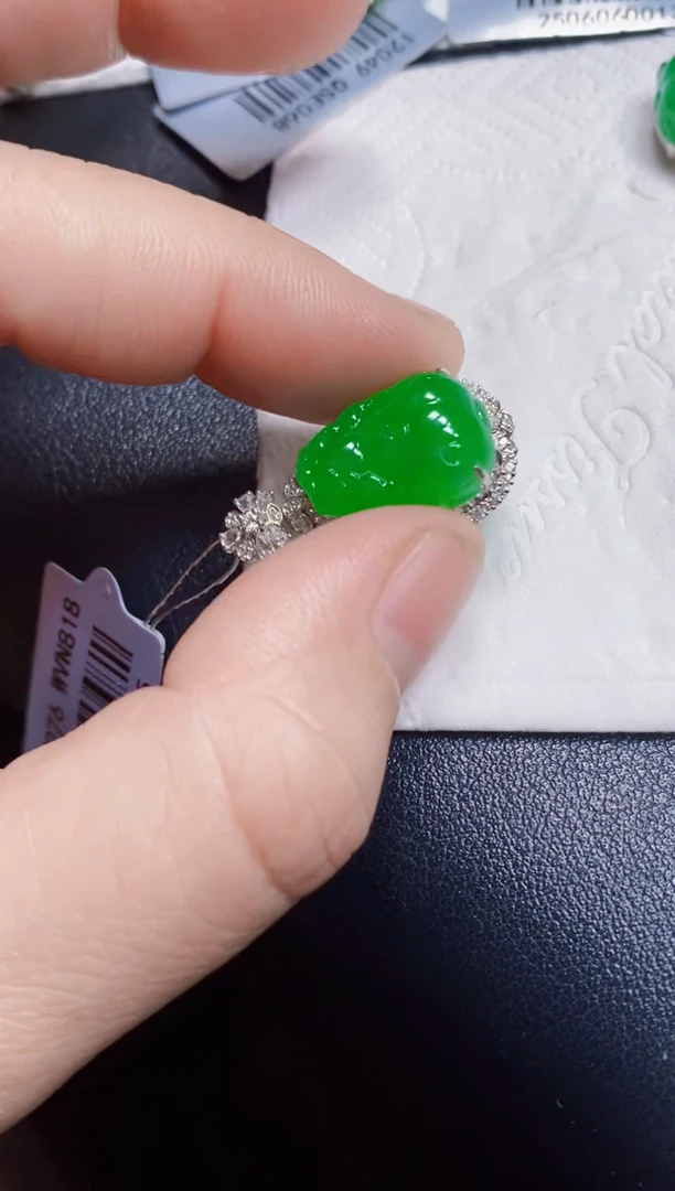 颈饰18K金镶嵌翡翠x*x貔貅