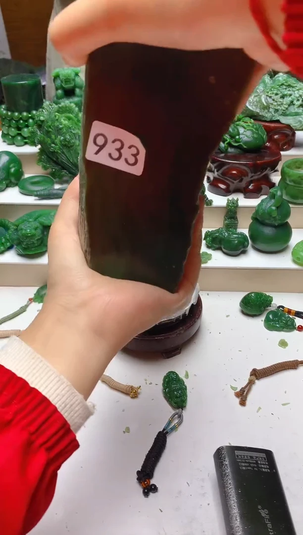 未镶嵌和田玉（碧玉）珠宝半成品1