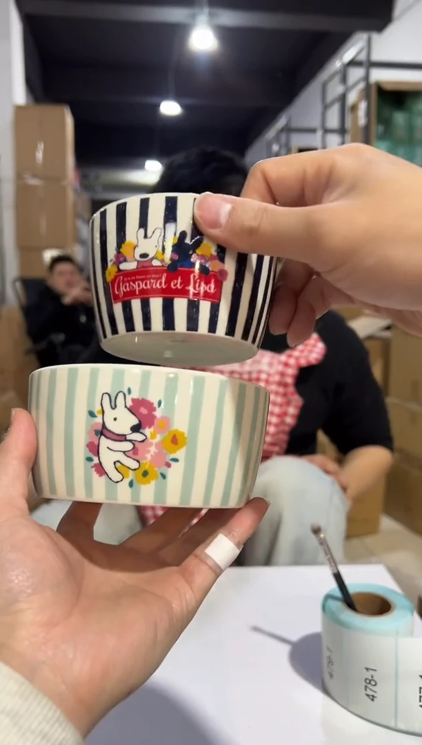 【闪购商品】杯条纹大小碗2件套