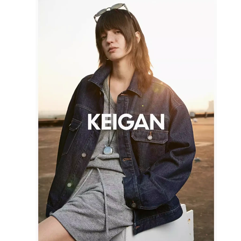 KEIGAN/开间金标天菜/重磅日本冈山原牛极简柔韧小男孩牛仔外套