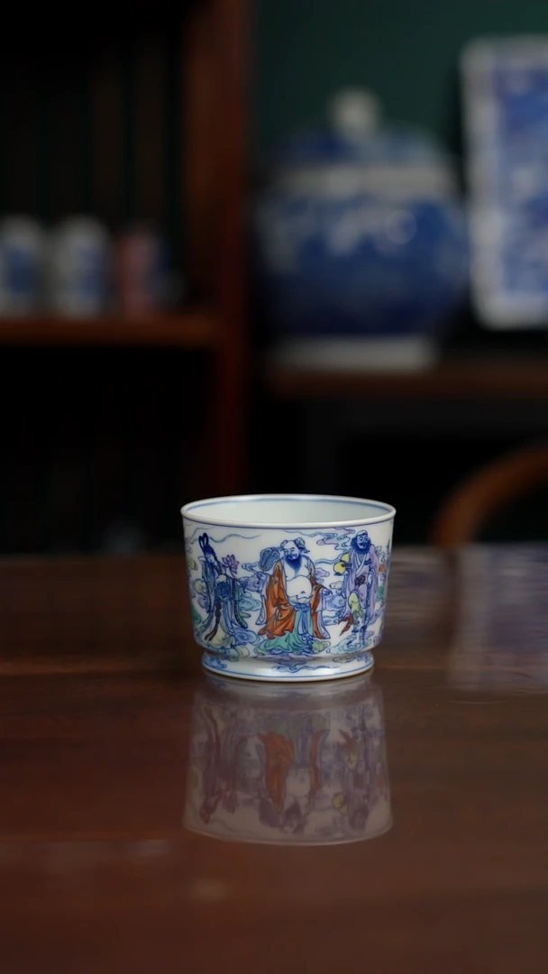 空山明月 新斗彩 八仙