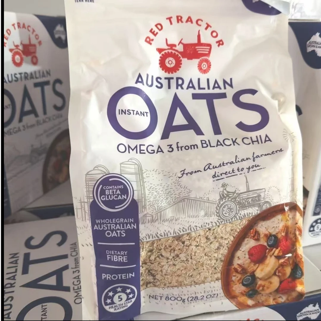 【赏味期25.3.5】Costco红色拖拉机澳洲进口奇亚籽燕麦片800g