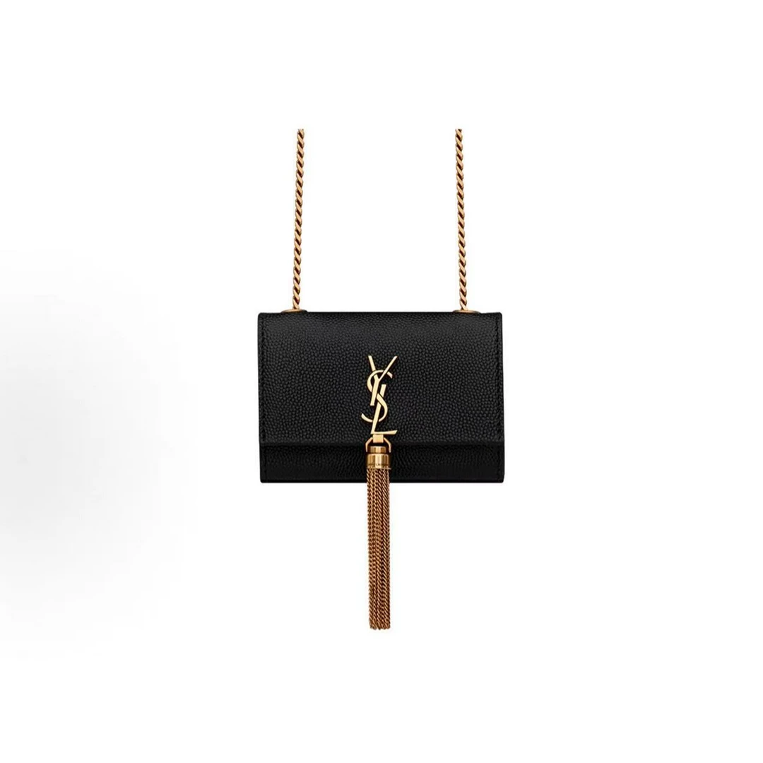 99新 YSL/圣罗兰 云朵奢品/圣罗兰 黑金kate流苏鱼子酱 小号/98新