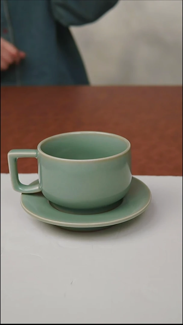 杯子瓷富山严选汝瓷，咖啡杯