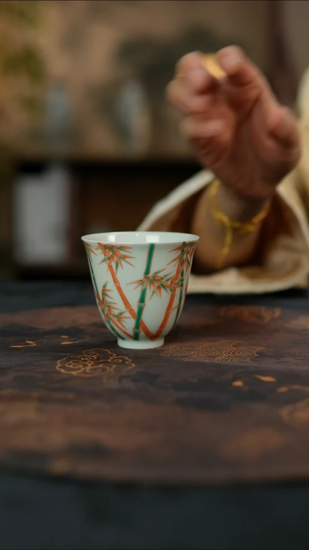 杯觅纤景德镇陶瓷杯碗柴烧多人