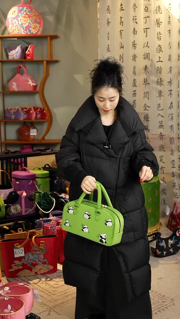 熊猫绿色-托特包
