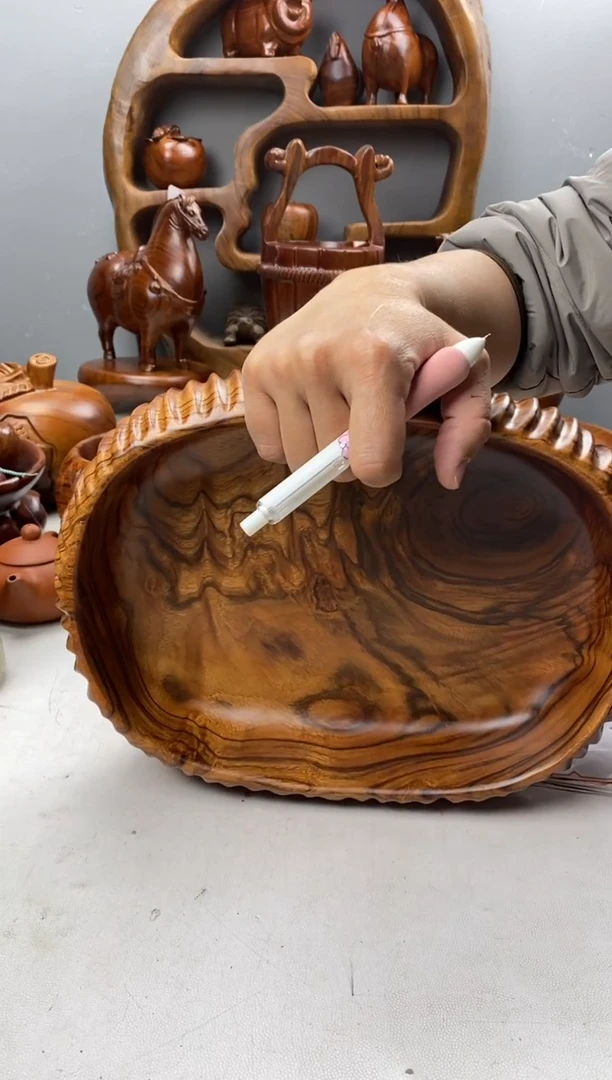 香樟木23香樟木竖条纹果盆