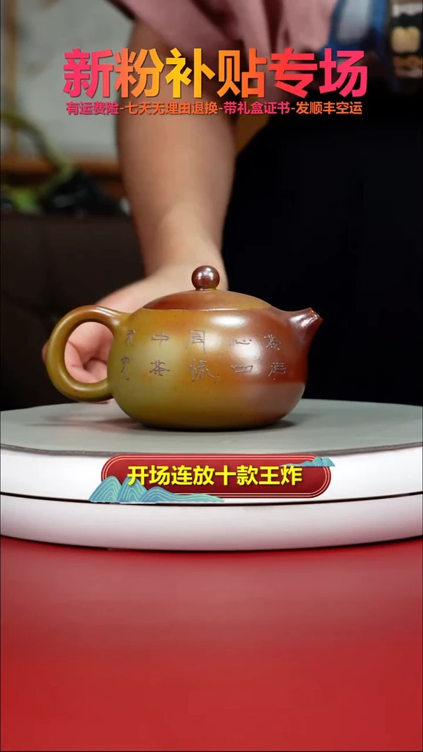 茶壶紫砂蒋静明火云烧泥绘西施220CC