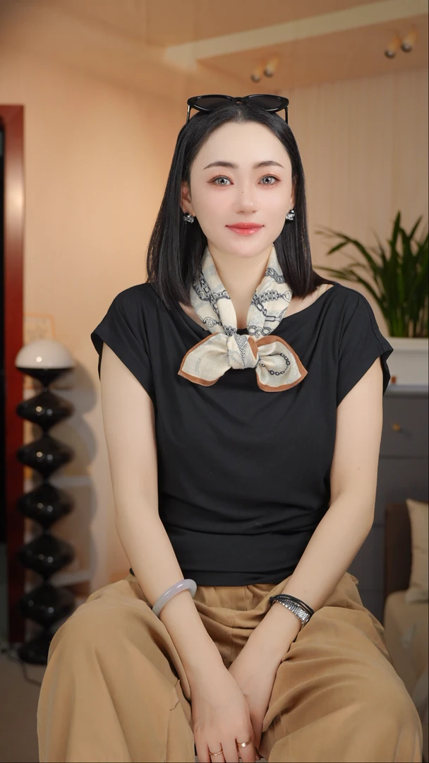 P9【燕麦物语】新款棉质双面65*65精致小方巾