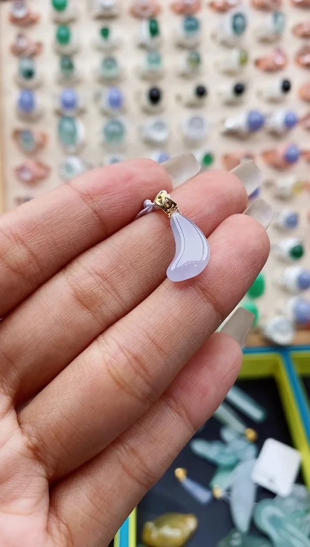 翡翠戒指18K金镶嵌缅甸天然A货翡翠111  10-