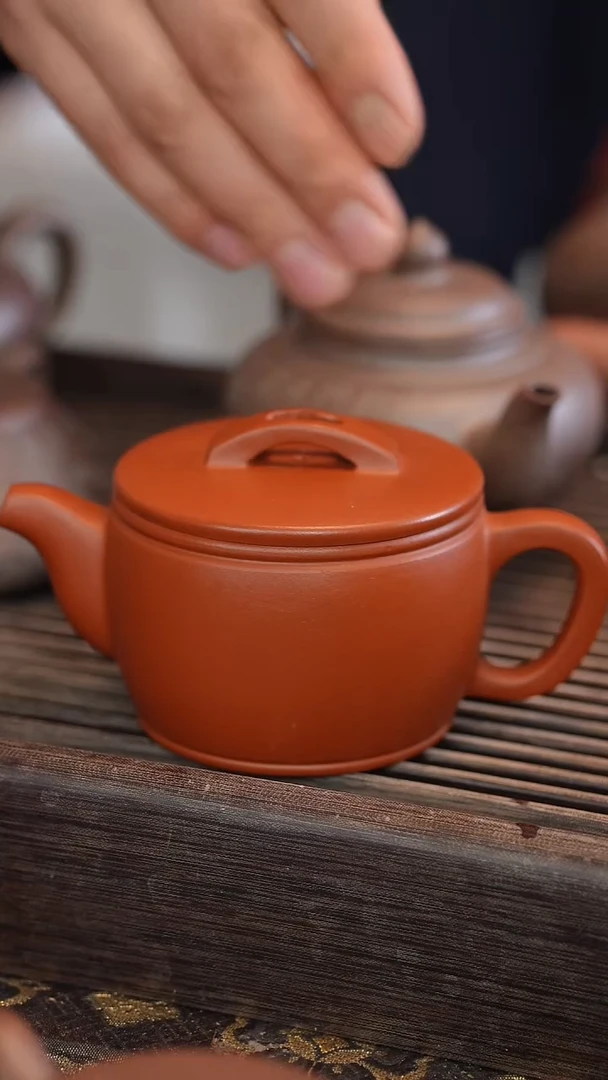 茶壶紫砂汉瓦 朱泥 半手工 200cc