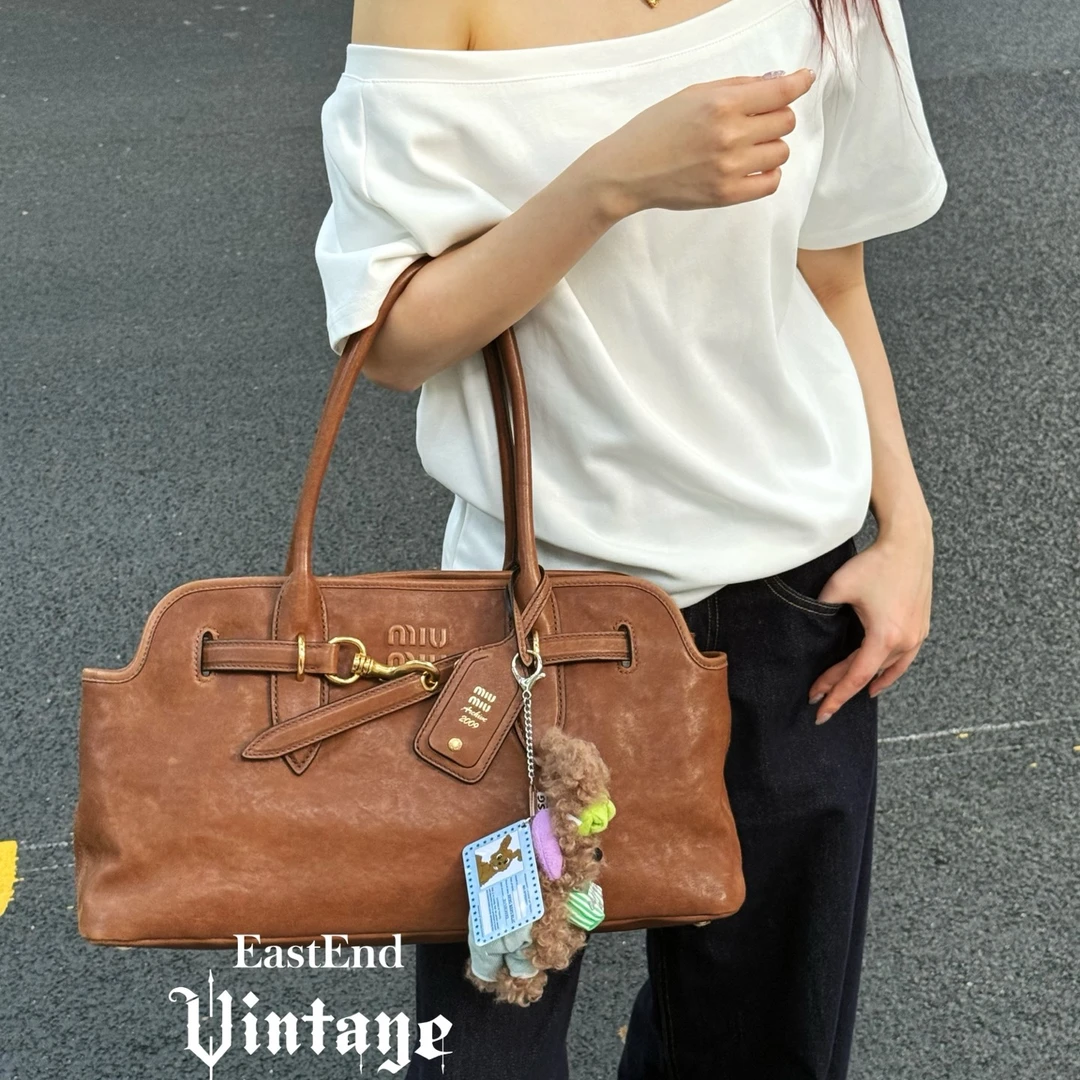 95新 MIU MIU/缪缪 東区-nappa羊皮手提单肩包/03196
