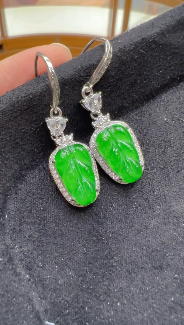 银S925镶嵌翡翠耳饰多样性团购发一件