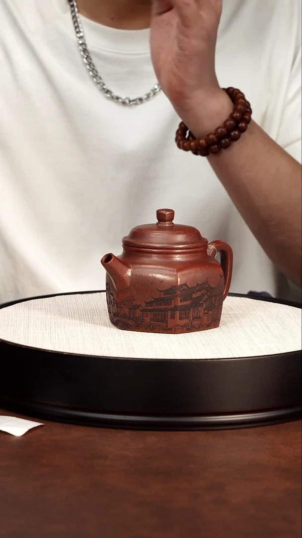 茶壶紫砂宜兴紫砂 江南德钟龙山古乌泥 周昌荣