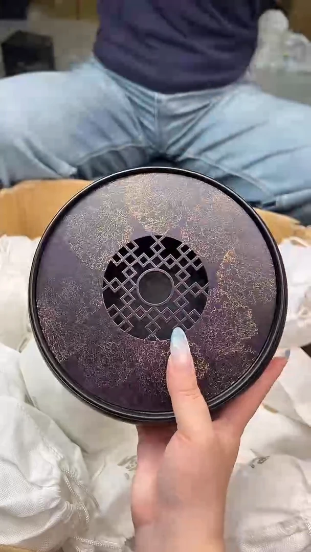 大漆茶盘 紫金