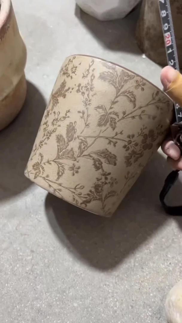 【闪购商品】陶瓷花盆高13cm内口12.5cm