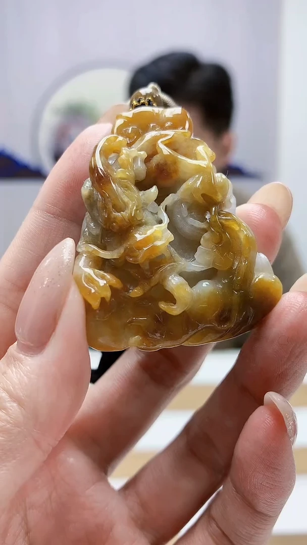 未镶嵌定制翡翠4917MM-毛货挂件39