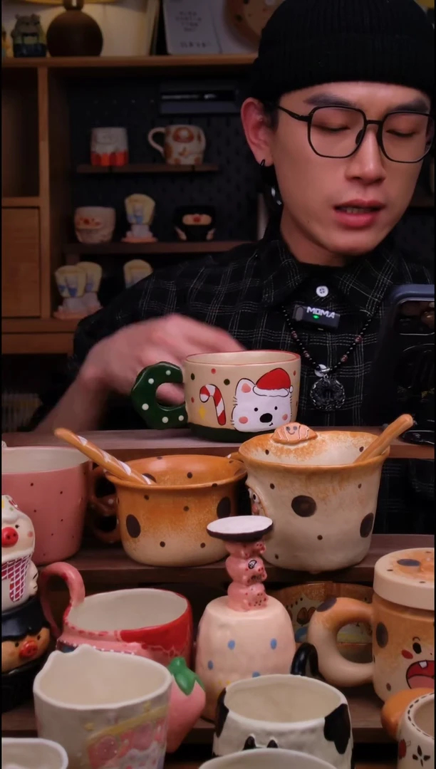 杯子陶景德镇可爱设计师款陶瓷