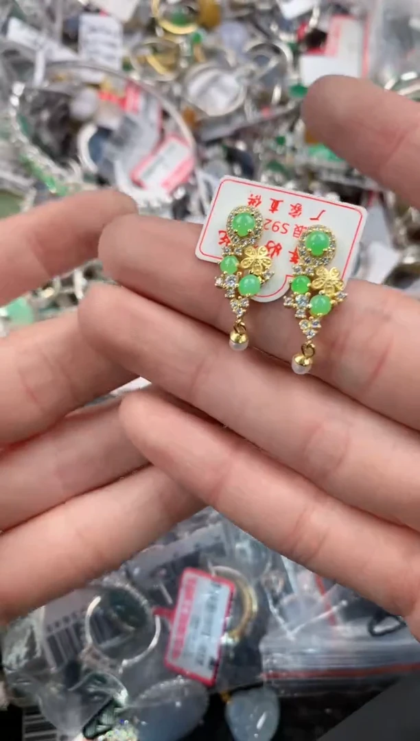 银S925镶嵌戒指翡翠11   3