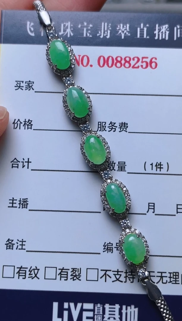 银S925镶嵌戒指翡翠百内无证书