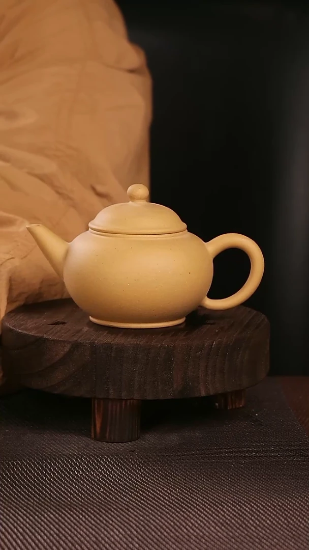 茶杯紫砂紫砂刻绘茶壶黄段水平