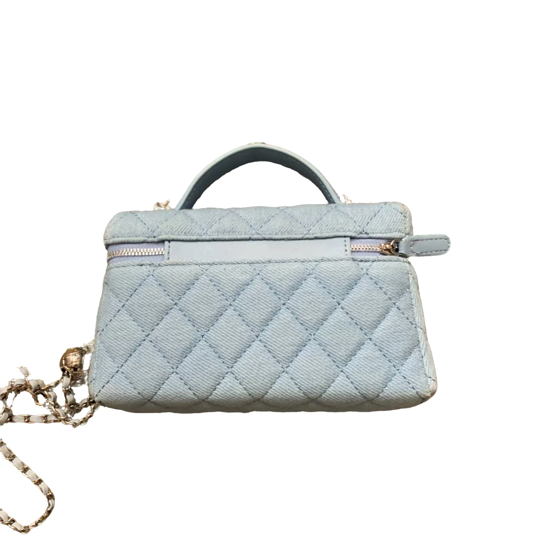 COCO DICV2025新款高端定制时尚女包 牛仔盒子 牛仔蓝色霄