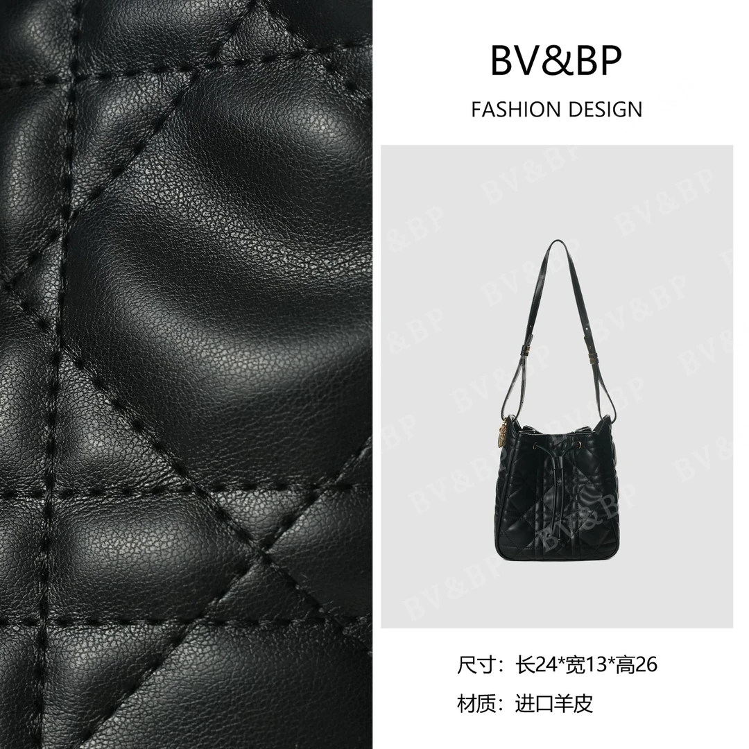BV&BP· 原创设计 真皮高定手提单肩包 BV2355-黑色
