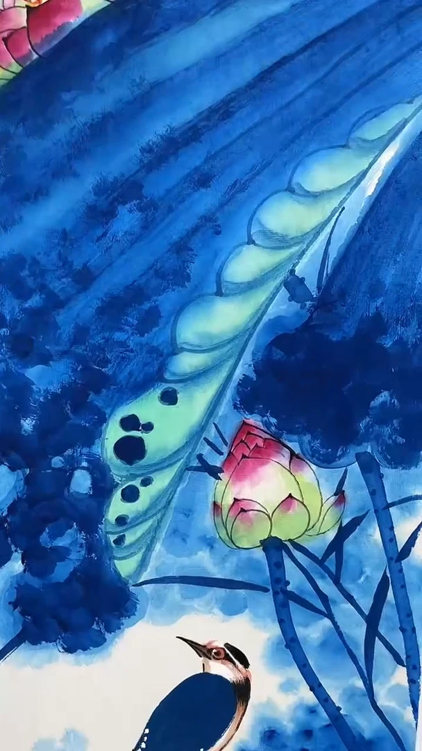 国画宋轲-1平尺-写意花鸟-《彩墨诗境》