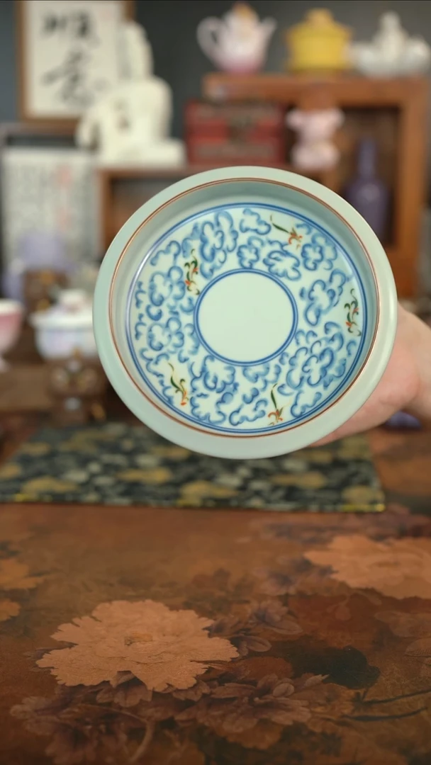 摩吉陶陶闪拍链接 手绘祥云壶承