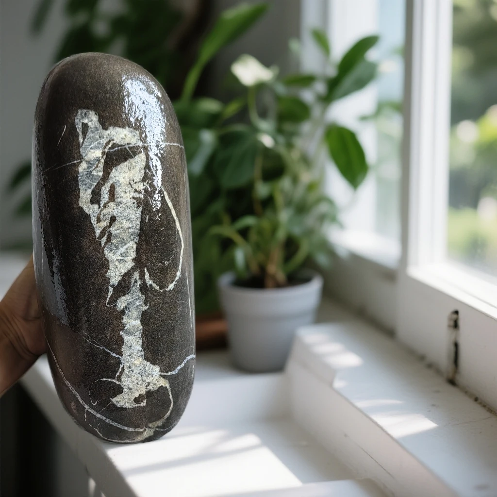 新疆塔河奇石 画面石 戈壁石 图纹 观赏石 摆件 手把件