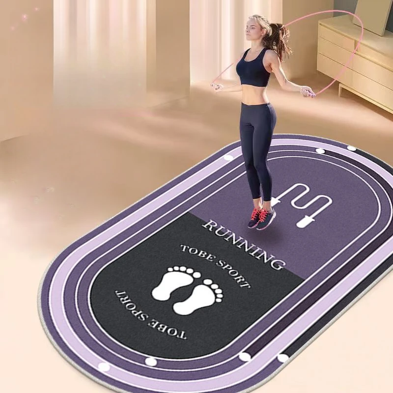2026新款简约家用跳绳隔音地垫室内加厚防滑瑜伽垫减震健身静音垫
