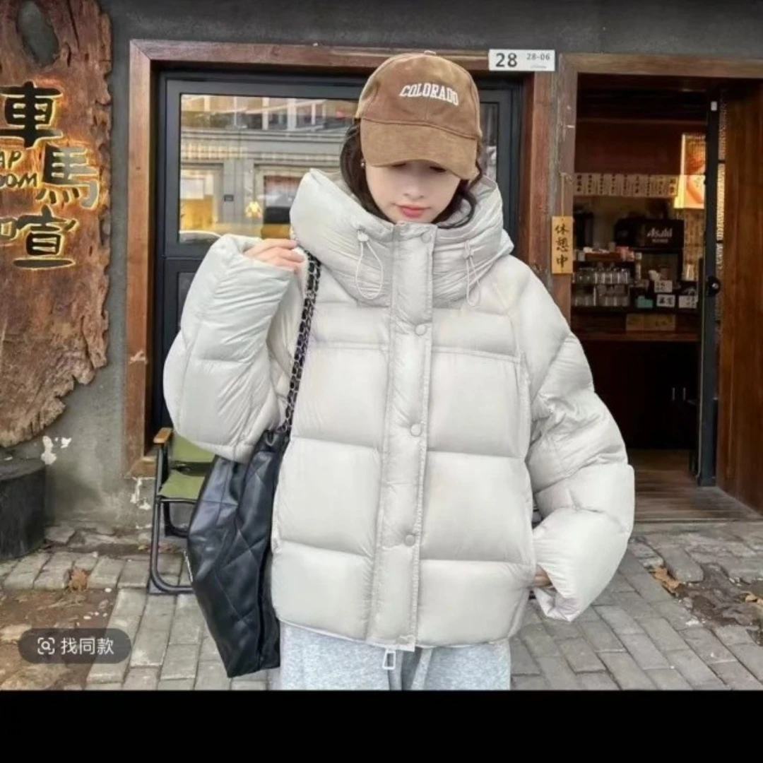 【90白鹅绒】云朵泡芙短款加厚连帽保暖羽绒服YY